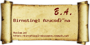 Birnstingl Azucséna névjegykártya